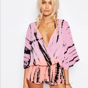 ASOS Surf Gypsy Surplice Short Romper